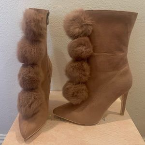 Cape Robbin Gigi-60 mid-calf boots with pompoms